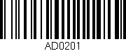 Código de barras (EAN, GTIN, SKU, ISBN): 'AD0201'