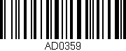 Código de barras (EAN, GTIN, SKU, ISBN): 'AD0359'