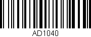 Código de barras (EAN, GTIN, SKU, ISBN): 'AD1040'