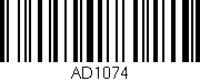Código de barras (EAN, GTIN, SKU, ISBN): 'AD1074'