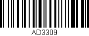 Código de barras (EAN, GTIN, SKU, ISBN): 'AD3309'