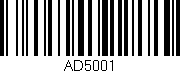 Código de barras (EAN, GTIN, SKU, ISBN): 'AD5001'
