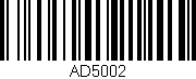 Código de barras (EAN, GTIN, SKU, ISBN): 'AD5002'
