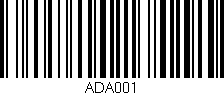 Código de barras (EAN, GTIN, SKU, ISBN): 'ADA001'