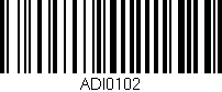 Código de barras (EAN, GTIN, SKU, ISBN): 'ADI0102'