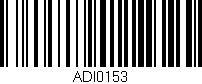 Código de barras (EAN, GTIN, SKU, ISBN): 'ADI0153'