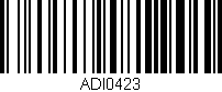 Código de barras (EAN, GTIN, SKU, ISBN): 'ADI0423'