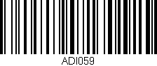 Código de barras (EAN, GTIN, SKU, ISBN): 'ADI059'
