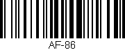 Código de barras (EAN, GTIN, SKU, ISBN): 'AF-86'
