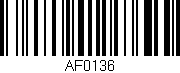 Código de barras (EAN, GTIN, SKU, ISBN): 'AF0136'