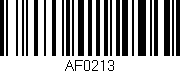 Código de barras (EAN, GTIN, SKU, ISBN): 'AF0213'