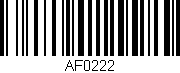 Código de barras (EAN, GTIN, SKU, ISBN): 'AF0222'