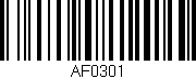 Código de barras (EAN, GTIN, SKU, ISBN): 'AF0301'