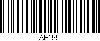 Código de barras (EAN, GTIN, SKU, ISBN): 'AF195'