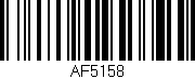Código de barras (EAN, GTIN, SKU, ISBN): 'AF5158'