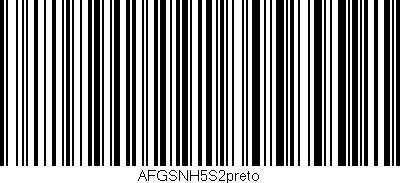 Código de barras (EAN, GTIN, SKU, ISBN): 'AFGSNH5S2preto'
