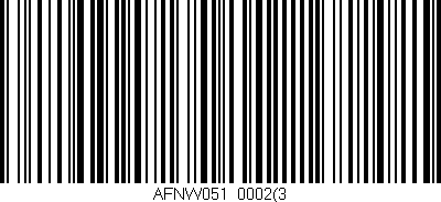 Código de barras (EAN, GTIN, SKU, ISBN): 'AFNW051/0002(3'