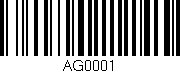 Código de barras (EAN, GTIN, SKU, ISBN): 'AG0001'