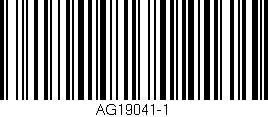 Código de barras (EAN, GTIN, SKU, ISBN): 'AG19041-1'