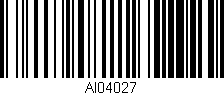 Código de barras (EAN, GTIN, SKU, ISBN): 'AI04027'