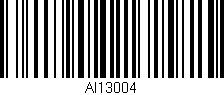 Código de barras (EAN, GTIN, SKU, ISBN): 'AI13004'