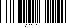 Código de barras (EAN, GTIN, SKU, ISBN): 'AI13011'