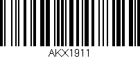 Código de barras (EAN, GTIN, SKU, ISBN): 'AKX1911'