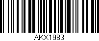 Código de barras (EAN, GTIN, SKU, ISBN): 'AKX1983'