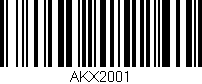 Código de barras (EAN, GTIN, SKU, ISBN): 'AKX2001'