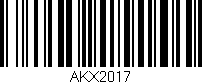 Código de barras (EAN, GTIN, SKU, ISBN): 'AKX2017'