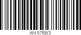 Código de barras (EAN, GTIN, SKU, ISBN): 'AN-5758(3'