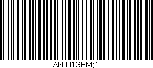Código de barras (EAN, GTIN, SKU, ISBN): 'AN001GEM(1'