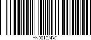 Código de barras (EAN, GTIN, SKU, ISBN): 'AN001SAR(1'