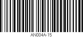 Código de barras (EAN, GTIN, SKU, ISBN): 'AN004A-15'