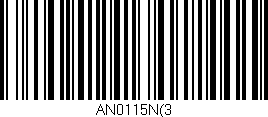Código de barras (EAN, GTIN, SKU, ISBN): 'AN0115N(3'