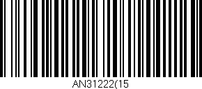 Código de barras (EAN, GTIN, SKU, ISBN): 'AN31222(15'