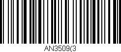 Código de barras (EAN, GTIN, SKU, ISBN): 'AN3509(3'