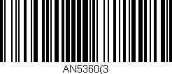 Código de barras (EAN, GTIN, SKU, ISBN): 'AN5360(3'