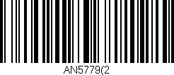 Código de barras (EAN, GTIN, SKU, ISBN): 'AN5779(2'
