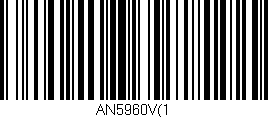 Código de barras (EAN, GTIN, SKU, ISBN): 'AN5960V(1'