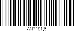Código de barras (EAN, GTIN, SKU, ISBN): 'AN7191(5'