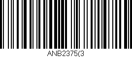 Código de barras (EAN, GTIN, SKU, ISBN): 'ANB2375(3'
