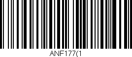 Código de barras (EAN, GTIN, SKU, ISBN): 'ANF177(1'