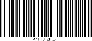 Código de barras (EAN, GTIN, SKU, ISBN): 'ANF181ZIRE(1'