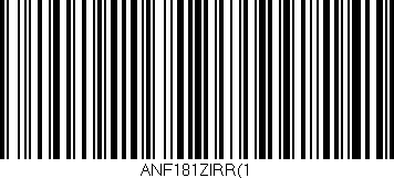 Código de barras (EAN, GTIN, SKU, ISBN): 'ANF181ZIRR(1'