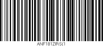 Código de barras (EAN, GTIN, SKU, ISBN): 'ANF181ZIRS(1'