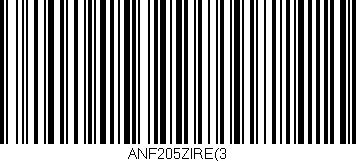 Código de barras (EAN, GTIN, SKU, ISBN): 'ANF205ZIRE(3'