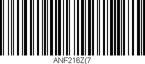 Código de barras (EAN, GTIN, SKU, ISBN): 'ANF216Z(7'