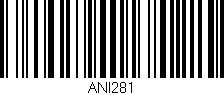 Código de barras (EAN, GTIN, SKU, ISBN): 'ANI281'
