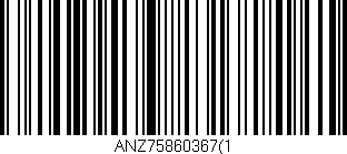 Código de barras (EAN, GTIN, SKU, ISBN): 'ANZ75860367(1'